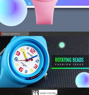 Planet Gates Black Kids Watch Colorful Quartz Wristwatch 50M Waterproof Alarm Clock Boys Girls Children Watches Reloj Mujer