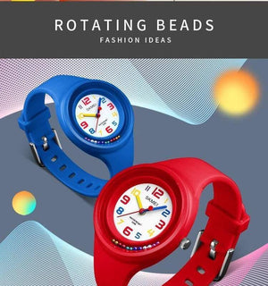 Planet Gates Black Kids Watch Colorful Quartz Wristwatch 50M Waterproof Alarm Clock Boys Girls Children Watches Reloj Mujer