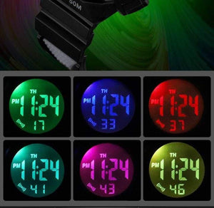Planet Gates black Kids Watch Waterproof Luxury Stopwatch Outdoor Anti-Shock Sport Children Watch Luminous Led Fashion Digital Watches