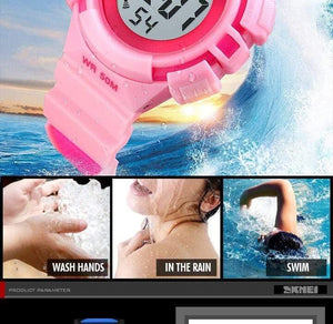 Planet Gates black Kids Watch Waterproof Luxury Stopwatch Outdoor Anti-Shock Sport Children Watch Luminous Led Fashion Digital Watches