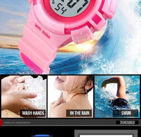 Planet Gates black Kids Watch Waterproof Luxury Stopwatch Outdoor Anti-Shock Sport Children Watch Luminous Led Fashion Digital Watches