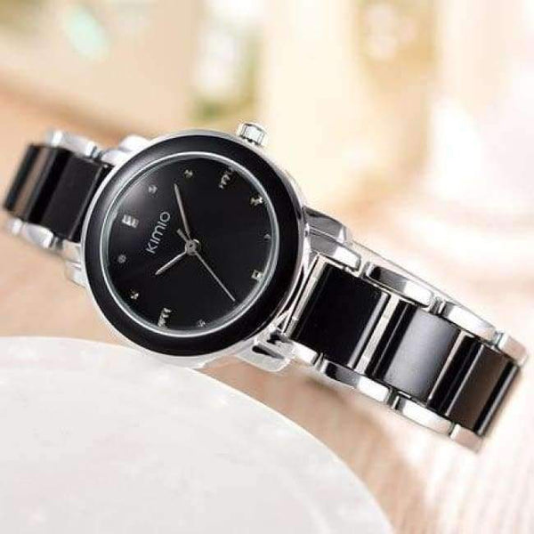 Planet Gates Black Kimio luxury  Fashion Women's watches quartz watch bracelet wristwatches stainless steel bracelet women watches with Gift Box