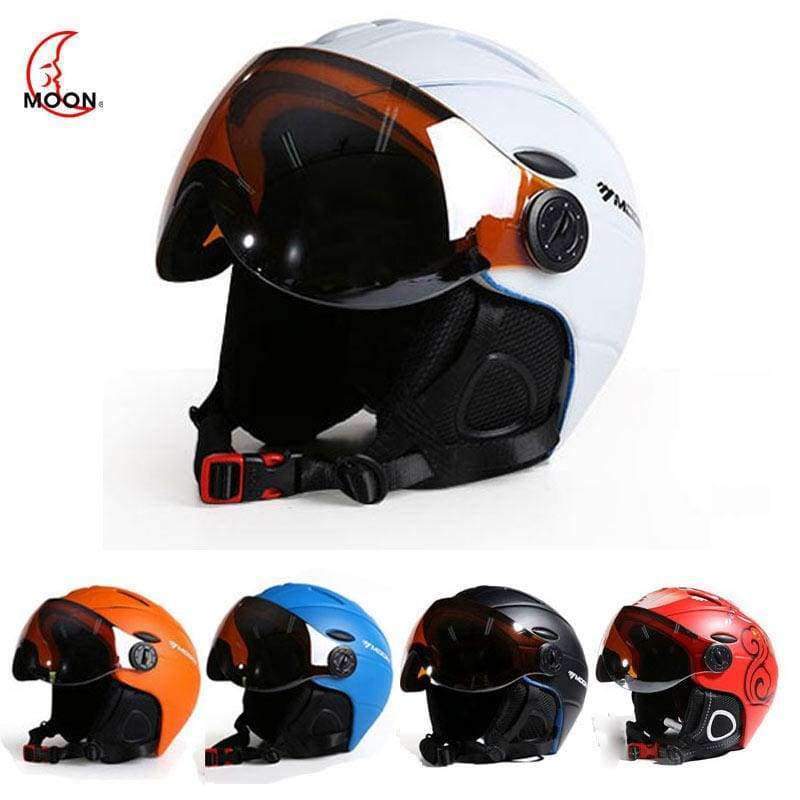 Planet Gates Black / L(58-61cm) Professional Half-covered CE Certification Ski Helmet Integrally-molded Outdoor Sports Helmets Snowboard Goggles Mask