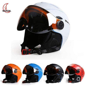 Planet Gates Black / L(58-61cm) Professional Half-covered CE Certification Ski Helmet Integrally-molded Outdoor Sports Helmets Snowboard Goggles Mask