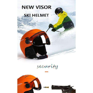 Planet Gates Black / L(58-61cm) Professional Half-covered CE Certification Ski Helmet Integrally-molded Outdoor Sports Helmets Snowboard Goggles Mask