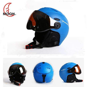 Planet Gates Black / L(58-61cm) Professional Half-covered CE Certification Ski Helmet Integrally-molded Outdoor Sports Helmets Snowboard Goggles Mask