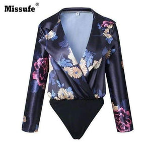 Planet Gates Sort / L 7 farver hak elegant blomsterprint damebodyer 2018 sommer afslappet kort jumpsuit kvindeoveralls festbody