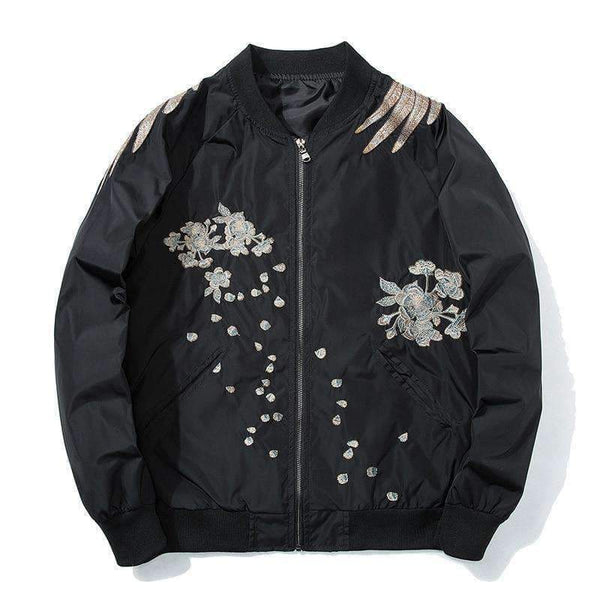 Planet Gates Black / L Aelfric Eden 2018 Spring High Street Phoenix Embroidery Jacket Coat Plus Size Casual Outwear Hip Hop Bomber Jackets XS-XXXL LQ05