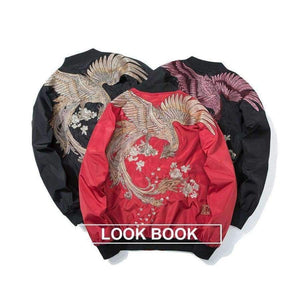 Planet Gates Black / L Aelfric Eden 2018 Spring High Street Phoenix Embroidery Jacket Coat Plus Size Casual Outwear Hip Hop Bomber Jackets XS-XXXL LQ05