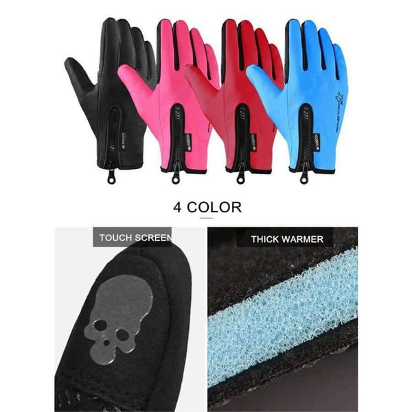 Planet Gates Black / L Anti-slip Snowboard Ski Gloves Thermal Waterproof Touch Sreen Skiing Gloves Snow Winter Bike Cycling Bicycle Gloves Men