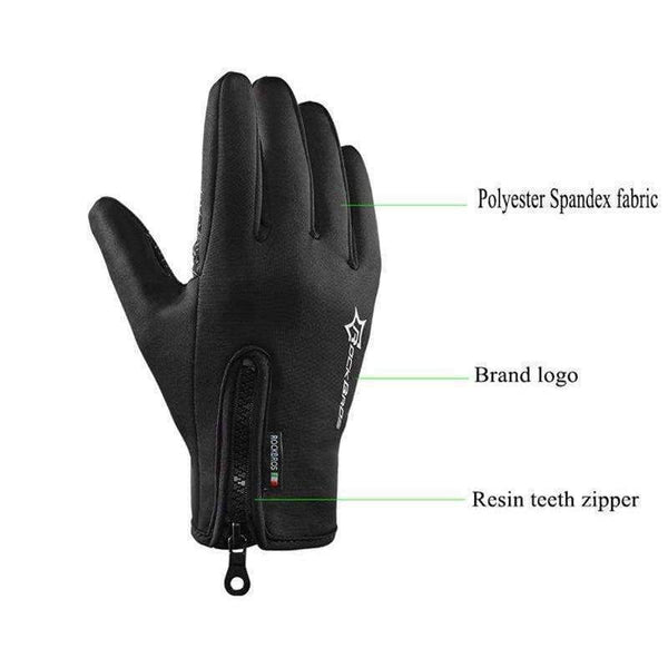 Planet Gates Black / L Anti-slip Snowboard Ski Gloves Thermal Waterproof Touch Sreen Skiing Gloves Snow Winter Bike Cycling Bicycle Gloves Men