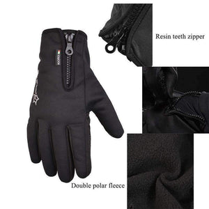 Planet Gates Black / L Anti-slip Snowboard Ski Gloves Thermal Waterproof Touch Sreen Skiing Gloves Snow Winter Bike Cycling Bicycle Gloves Men