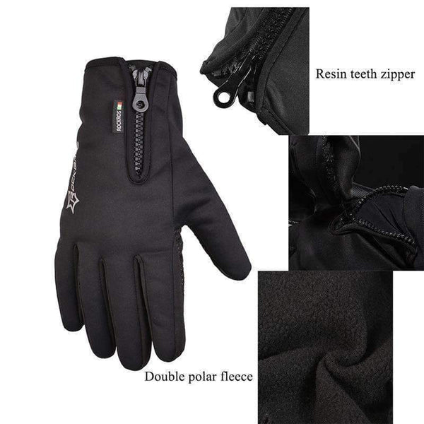 Planet Gates Black / L Anti-slip Snowboard Ski Gloves Thermal Waterproof Touch Sreen Skiing Gloves Snow Winter Bike Cycling Bicycle Gloves Men