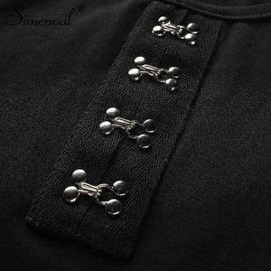 Planet Gates black / L Autumn crop top long sleeve female t-shirt cotton slim sexy black fashion women's t-shirts 2018 soild basic tops tees