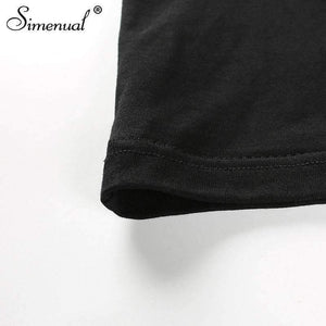 Planet Gates black / L Autumn crop top long sleeve female t-shirt cotton slim sexy black fashion women's t-shirts 2018 soild basic tops tees