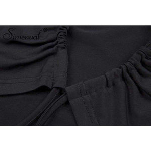 Planet Gates black / L Backless lace up female t-shirt 2018 autumn fashion long sleeve crop top t-shirts for women sexy slim black tee shirt