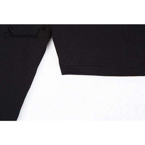 Planet Gates black / L Backless lace up female t-shirt 2018 autumn fashion long sleeve crop top t-shirts for women sexy slim black tee shirt