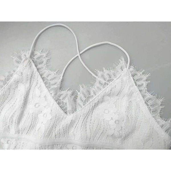 Planet Gates Black / L Backless Spaghetti Strap Sexy Lace Dress Women Sleeveless V-Neck Loose Summer Dress Cotton Black Elegant Party Dresses