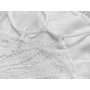 Planet Gates Black / L Backless Spaghetti Strap Sexy Lace Dress Women Sleeveless V-Neck Loose Summer Dress Cotton Black Elegant Party Dresses