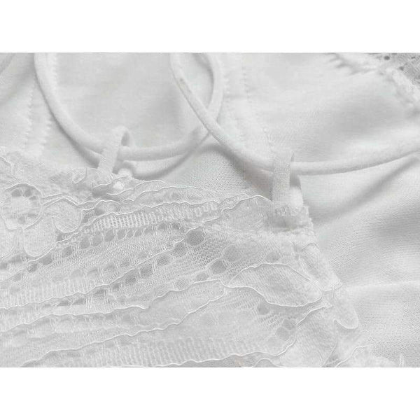 Planet Gates Black / L Backless Spaghetti Strap Sexy Lace Dress Women Sleeveless V-Neck Loose Summer Dress Cotton Black Elegant Party Dresses