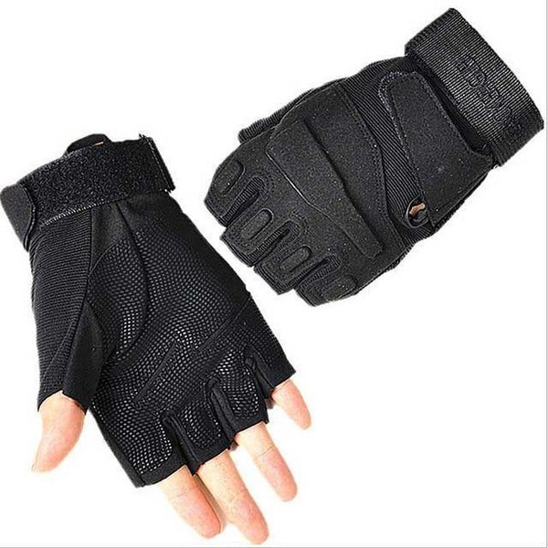 Planet Gates Black / L Black Hawk Military Tactical Gloves Men Fighting Combat Half Finger Anti-slip Gloves M/L/XL