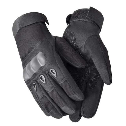 Planet Gates Black / L Carbon Fiber Shell Tactical Gloves Full Finger Glove Army Military Combat Anti-Slip Outdoor Sports Weights Gym Gloves Men Women