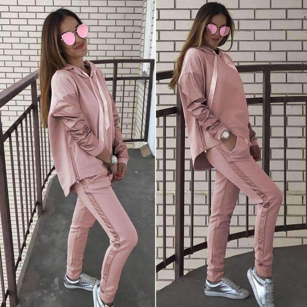 Planet Gates black / L Casual Tracksuit Women Autumn Set 2018 Two Piece Set Long Sleeve Hoodies Pullover Pants Set SportwearTracksuits Outfit