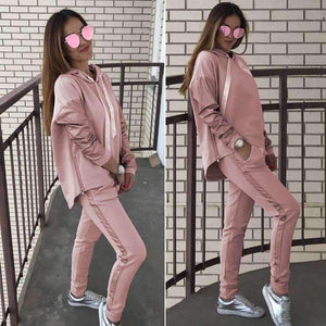 Planet Gates black / L Casual Tracksuit Women Autumn Set 2018 Two Piece Set Long Sleeve Hoodies Pullover Pants Set SportwearTracksuits Outfit
