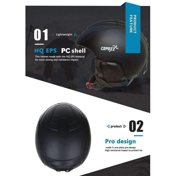 Planet Gates Black / L / China Ski Helmet  Integrally-molded Snowboard helmet Men Women Skating Skateboard Skiing Helmet