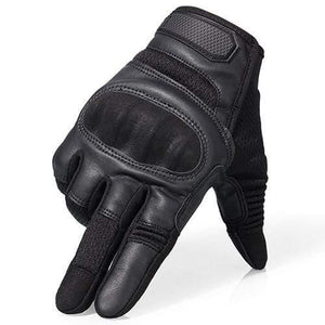 Planet Gates Black / L / China Touchscreen PU Leather Motorcycle Hard Knuckle Full Finger Gloves Protective Gear Racing Biker Riding Motorbike Moto Motocross