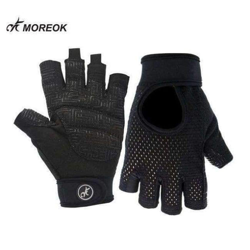 Planet Gates Black / L Cycling Gloves Female Fitness Sport Gloves Half Finger MTB Bike Glove Road Bike Bicycle Gloves Bicycle Accessories