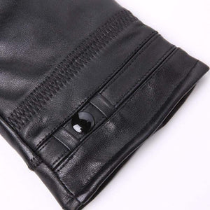 Planet Gates Black / L Designer Men's Gloves High Quality Real Genuine Leather sheepskin Mittens Warm Winter for Fashion Male