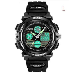 Planet Gates Black L Digital Watch Kids Boy SMAEL Children Watch for Boys and Girls Gift Sport Watch Waterproof 0508 Kid Watches Digital Children