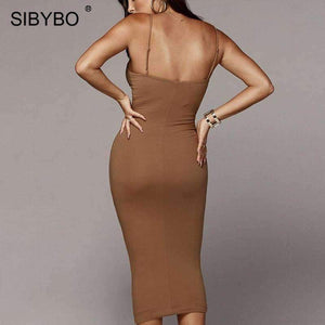 Planet Gates Black / L Double Layers Cotton Sexy Bodycon Dress Women Autumn Winter Backless Slim Elastic Push Up Bandage Party Dresses Vestidos