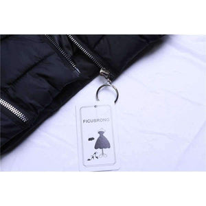 Planet Gates Black / L Fashion Autumn Winter Jacket Women Down Parkas Outerwear Womens Hooded Coats Slim Cotton Padded Jacket Female FICUSRONG 2018