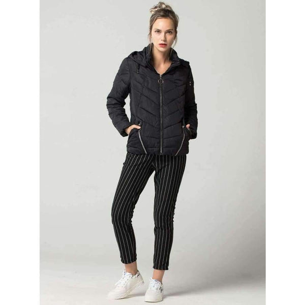 Planet Gates Black / L Fashion Autumn Winter Jacket Women Down Parkas Outerwear Womens Hooded Coats Slim Cotton Padded Jacket Female FICUSRONG 2018