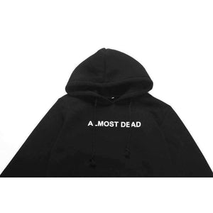 Planet Gates Black / L Gothic Hoodies ALMOST DEAD Rose Pattern Sweatshirt Black Unisex Pullover Tumblr Hispter Tops