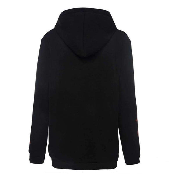 Planet Gates Black / L Gothic Hoodies ALMOST DEAD Rose Pattern Sweatshirt Black Unisex Pullover Tumblr Hispter Tops