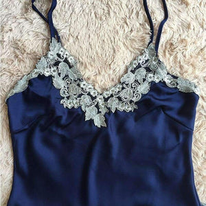 Planet Gates Black / L Lingere  pIjamas underwear lace women's full strap slips dress sexy lingerie ladies slip dress intimate Slips 7 colors