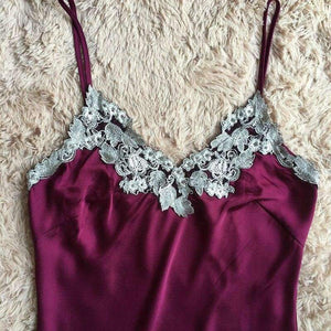 Planet Gates Black / L Lingere  pIjamas underwear lace women's full strap slips dress sexy lingerie ladies slip dress intimate Slips 7 colors