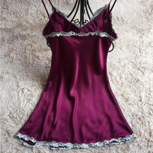 Planet Gates Black / L Lingere  pIjamas underwear lace women's full strap slips dress sexy lingerie ladies slip dress intimate Slips 7 colors