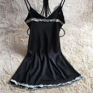 Planet Gates Black / L Lingere  pIjamas underwear lace women's full strap slips dress sexy lingerie ladies slip dress intimate Slips 7 colors