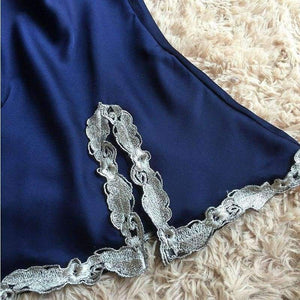 Planet Gates Black / L Lingere  pIjamas underwear lace women's full strap slips dress sexy lingerie ladies slip dress intimate Slips 7 colors