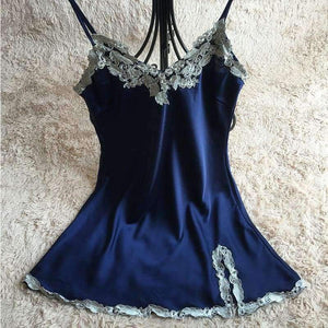 Planet Gates Black / L Lingere  pIjamas underwear lace women's full strap slips dress sexy lingerie ladies slip dress intimate Slips 7 colors