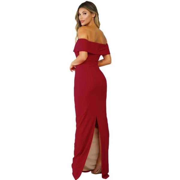 Planet Gates Black / L Long dress 2018 women summer Gowns Black Social Event Red Carpet Off-shoulder Maxi Party Dress vestidos longo LC61876