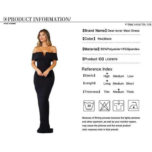 Planet Gates Black / L Long dress 2018 women summer Gowns Black Social Event Red Carpet Off-shoulder Maxi Party Dress vestidos longo LC61876