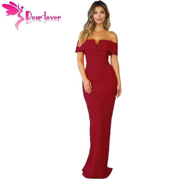 Planet Gates Black / L Long dress 2018 women summer Gowns Black Social Event Red Carpet Off-shoulder Maxi Party Dress vestidos longo LC61876