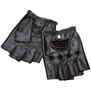 Planet Gates Black / L Man's Half Finger Gloves Breathable Non-Slip Fitness Leather Fingerless Gloves Black Camel Driving Gloves Male NAN7