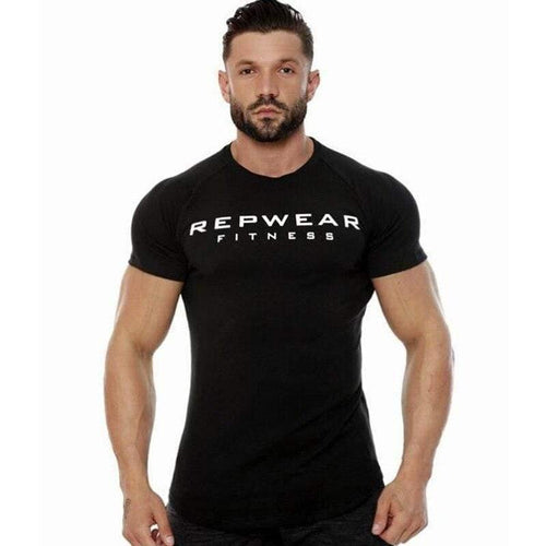 Mens Short Sleeve O-Neck Cotton T-shirt 2018 New Gyms Fitness Bodybuilding T Shirt Male Summer Casual Fashion Tee Tops Clothing