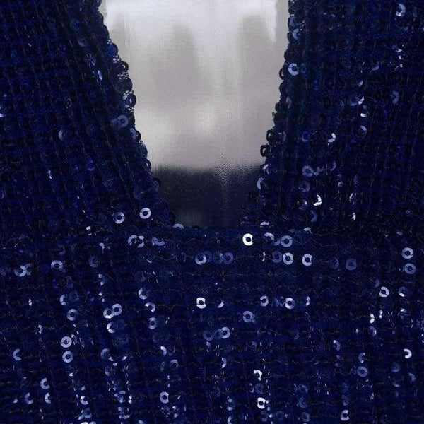 Planet Gates Black / L New Sequin Sexy Dress Women Deep V Sleeveless Long Split Party Dresses Backless Prom Maxi Dress Vestidos Verano 2018